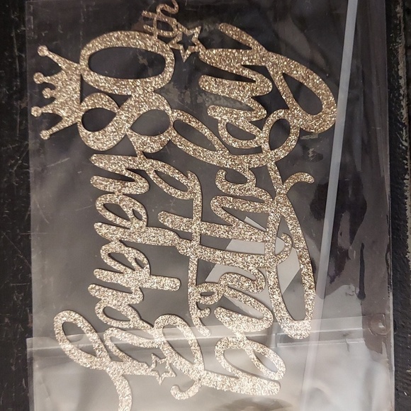 80 Rose Gold 32in Balloons and Gold Happy Birthday Cake Topper - Picture 6 of 6